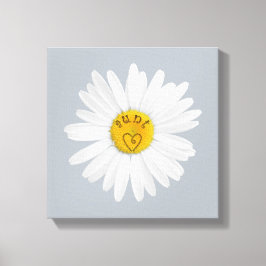 Daisy Flower for tante Art past achtergrond aan Canvas Afdruk