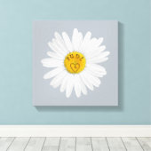 Daisy Flower for tante Art past achtergrond aan Canvas Afdruk (Insitu (Houten vloer))