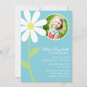 Daisy Flower Foto Verjaardag Kaart (Voorkant)