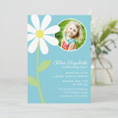 Daisy Flower Foto Verjaardag Kaart (Staand voorkant)