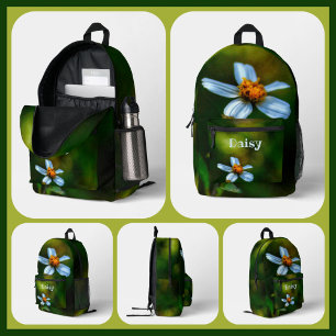 Daisy Flower Fotografisch Bloemen Groen Bedrukte Rugzak