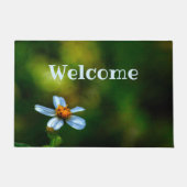 Daisy Flower Fotografisch Bloemen Groen Welkom Deurmat (Voorkant)