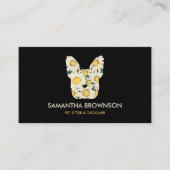 Daisy Flower French Bulldog | Cute Pet-Themed Visitekaartje (Voorkant)