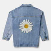 Daisy Flower Geen Oorlog Inner Vredessymbool Teken Denim Jacket (Achterkant)