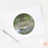 Daisy Flower Gepersonaliseerd adres Ronde Sticker (Envelop)