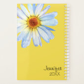 Daisy Flower Gepersonaliseerde Gele Trendy Custom Planner (Achterkant)