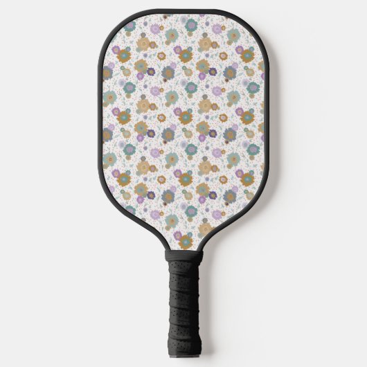Daisy Flower Hand getrokken Rode Polka Dot Design Pickleball Paddle (Voorkant)