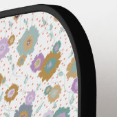 Daisy Flower Hand getrokken Rode Polka Dot Design Pickleball Paddle (Links Detail)