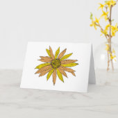 Daisy Flower Illustration Painting Kaart (Gele Bloem)