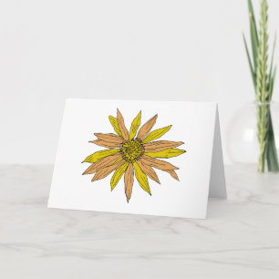 Daisy Flower Illustration Painting Kaart