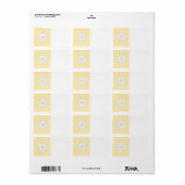 Daisy Flower in Yellow and White. Etiket (Full Sheet)