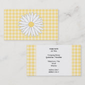 Daisy Flower in Yellow and White. Visitekaartje (Voorkant / Achterkant)