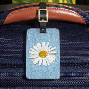 Daisy Flower Inner Peace Symbol Bleek Denim Lu Bagagelabel