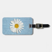 Daisy Flower Inner Peace Symbol Bleek Denim Lu Bagagelabel (Voorkant horizontaal)