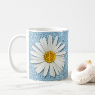 Daisy Flower Inner Peace Symbool Teken - Bord Deni Koffiemok
