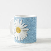 Daisy Flower Inner Peace Symbool Teken - Bord Deni Koffiemok (Voorkant links)
