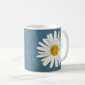 Daisy Flower Inner Vredessymbool teken Hippie Deni Koffiemok (Voorkant rechts)