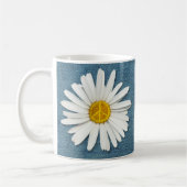 Daisy Flower Inner Vredessymbool teken Hippie Deni Koffiemok (Links)