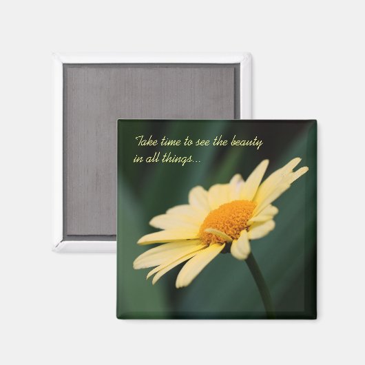Daisy Flower Inspirerend Quote Magnet (Voorkant / Achterkant)