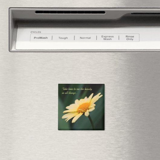 Daisy Flower Inspirerend Quote Magnet (Insitu (Vaatwasser))