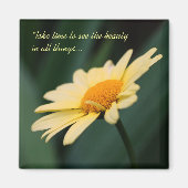 Daisy Flower Inspirerend Quote Magnet (Voorkant)