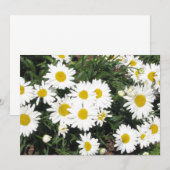 Daisy Flower Invitation Kaart (Voorkant / Achterkant)