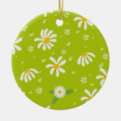 Daisy flower keramisch ornament (Voorkant)