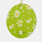 Daisy flower keramisch ornament (Links)