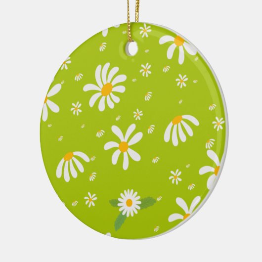 Daisy flower keramisch ornament (Links)