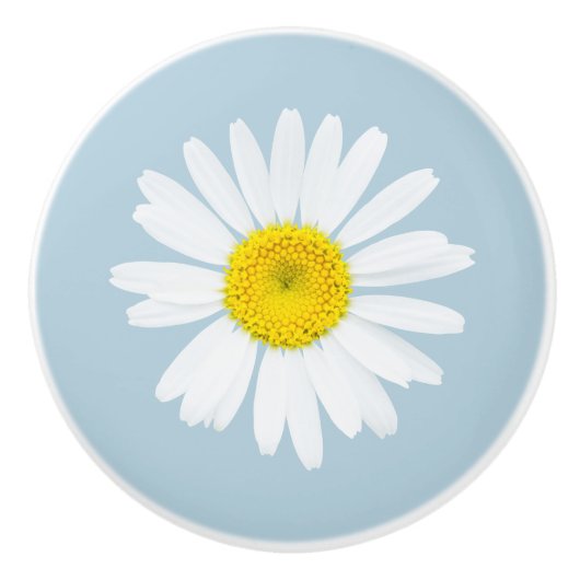Daisy flower keramische knop (Voorkant)