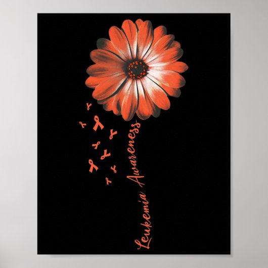 Daisy Flower Leukemia Awareness Gifts  Poster (Voorkant)