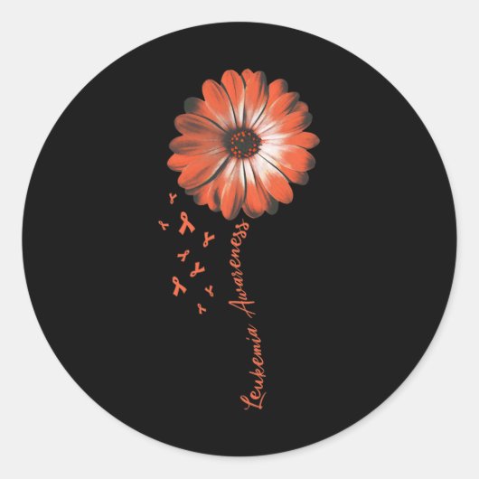 Daisy Flower Leukemia Awareness Gifts Ronde Sticker (Voorkant)