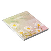 Daisy flower lijst op een achtergrond notitieblok (Schuin)