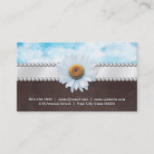 Daisy Flower | Lint en parels Visitekaartje (Achterkant)