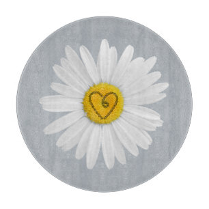 Daisy Flower Love Art past achtergrond aan Snijplank