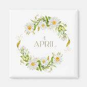 Daisy Flower Magnet voor april (1) (Voorkant)