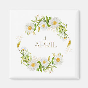 Daisy Flower Magnet voor april (1)