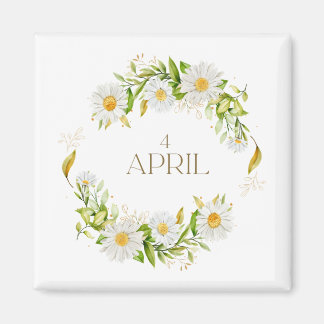 Daisy Flower Magnet voor april (1)