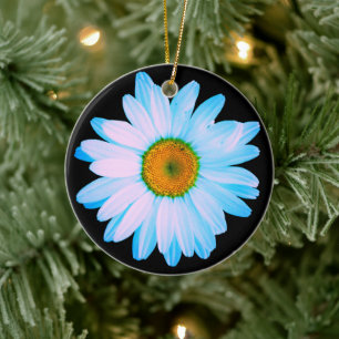 Daisy Flower met White Petals Keramisch Ornament