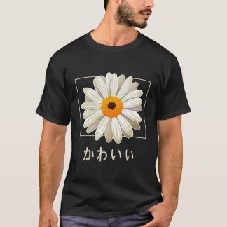 Daisy Flower Minimalistisch bloemontwerp Cottageco T-shirt