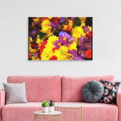 Daisy Flower Mix 8 Canvas afdrukken (Insitu (Woonkamer))