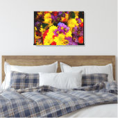 Daisy Flower Mix 8 Canvas afdrukken (Insitu (Slaapkamer))