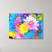 Daisy Flower Mix Canvas Afdruk (Voorkant)
