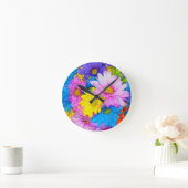 Daisy Flower Mix Clock Ronde Klok (Huis)