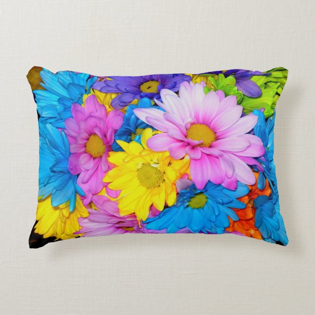 Daisy Flower Mix Pillow Decoratief Kussen (Voorkant)