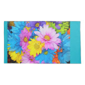 Daisy Flower Mix Pillow Hoesje Kussensloop (Achterkant-Links)
