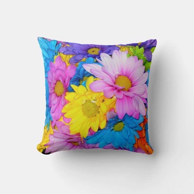 Daisy Flower Mix Pillow Kussen (Voorkant)