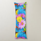 Daisy Flower Mix Pillow Lichaamskussen (Achterkant (Verticaal))