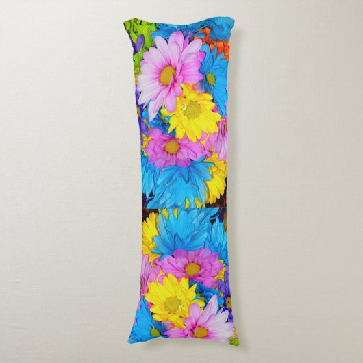 Daisy Flower Mix Pillow Lichaamskussen (Voorkant Verticaal)