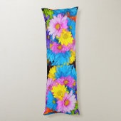Daisy Flower Mix Pillow Lichaamskussen (Achterkant (Verticaal))